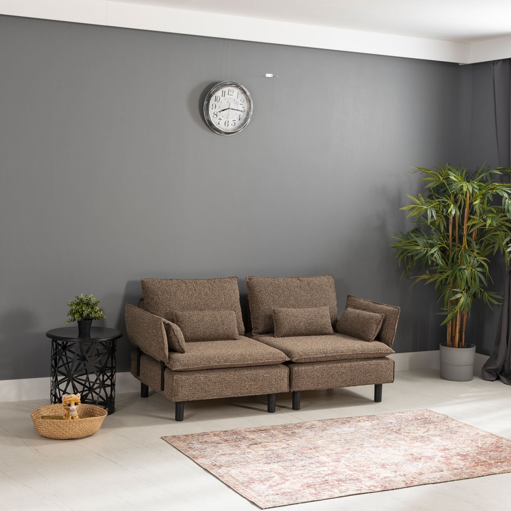 Canapé modulable LXsofa 2 places marron 2 places