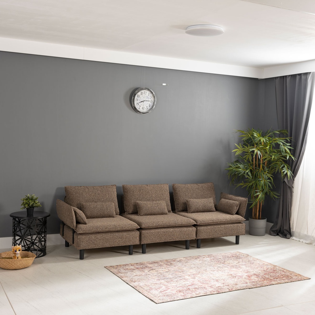 Canapé modulable LXsofa 3 places marron