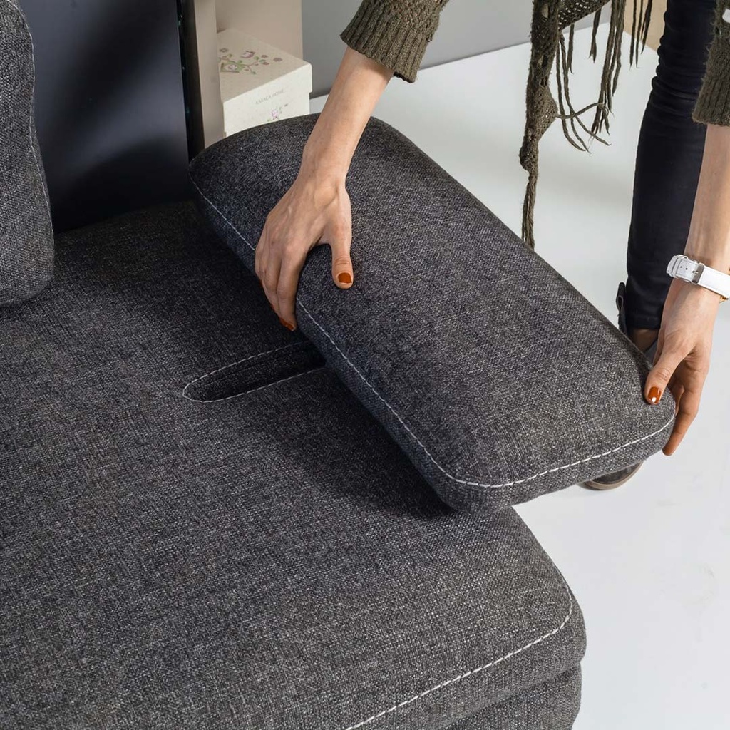Canapé scandinave 2 places avec accoudoirs amovibles