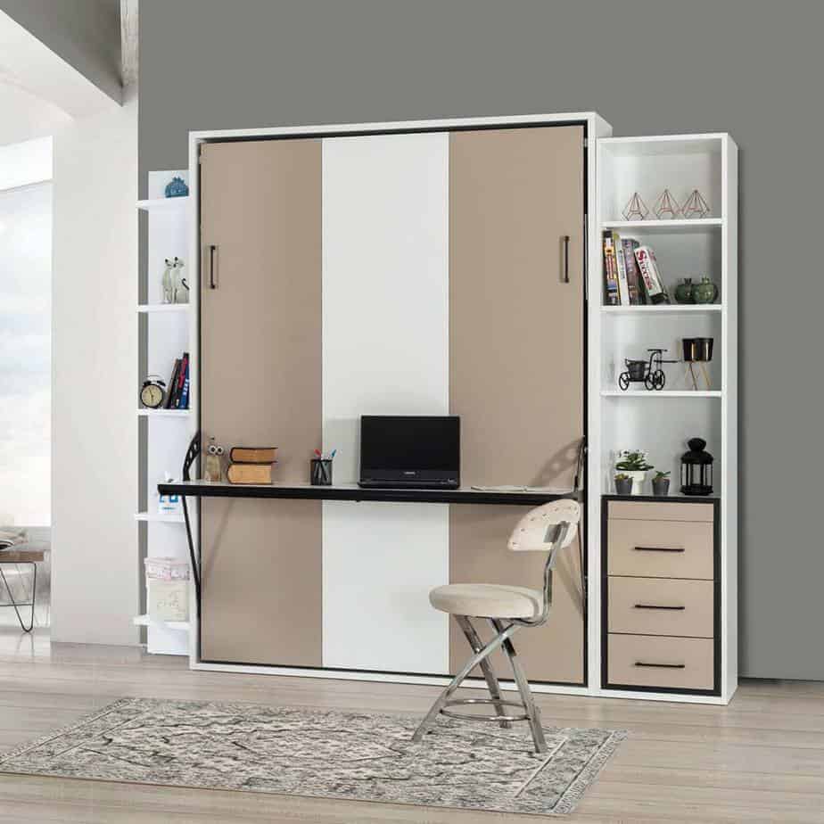 Table de travail - Bureau 140cm pour lit escamotable vertical 2 places
