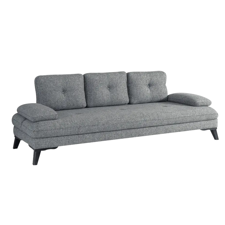 Canapé scandinave 3 places avec accoudoirs amovibles (Couleur Anthracite, Livraison Luxembourg incluse)