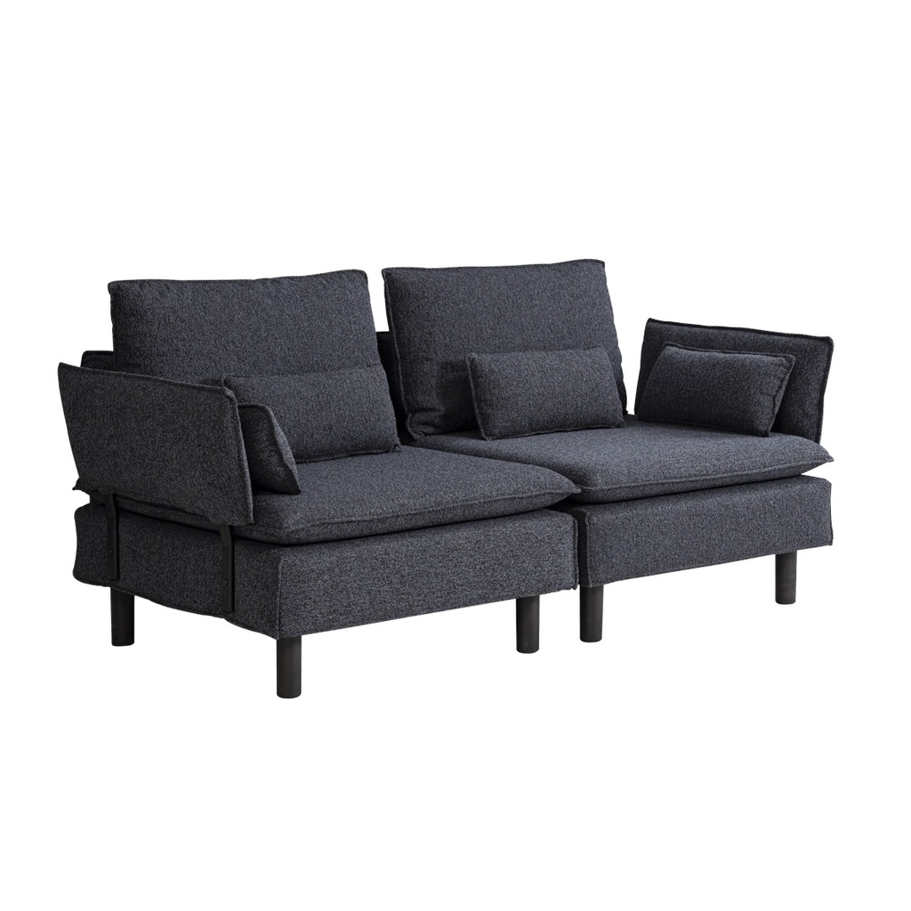 Canapé modulable LXsofa 2 places (Couleur Gris, Livraison Luxembourg incluse)