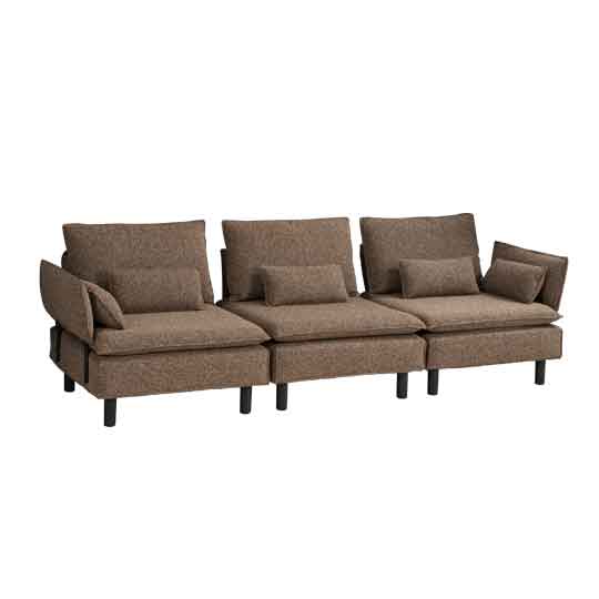 Canapé modulable LXsofa 3 places (Couleur Gris, Livraison Luxembourg incluse)